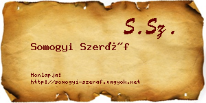 Somogyi Szeráf névjegykártya