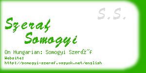 szeraf somogyi business card